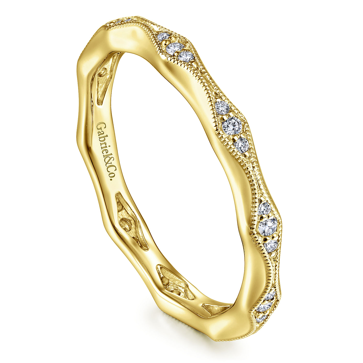 14K Yellow Gold Graduating Diamond Eternity Ring