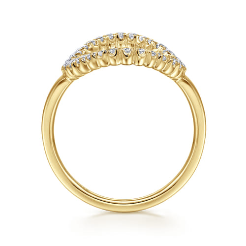 14K Yellow Gold Graduating Diamond Fashion Ring