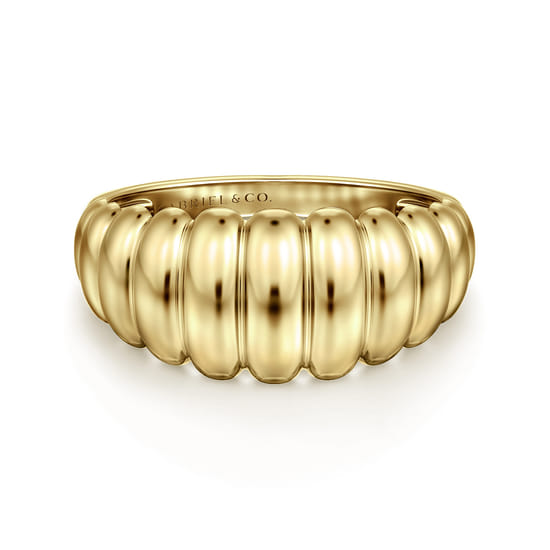 Gabriel - 14K Yellow Gold Graduating Stations Ring