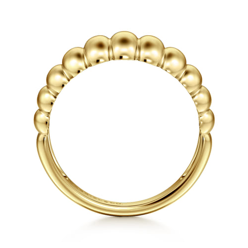 14K Yellow Gold Graduating Stations Ring
