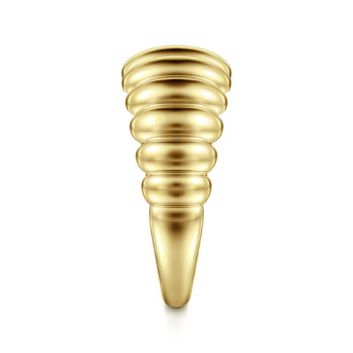 14K Yellow Gold Graduating Stations Ring