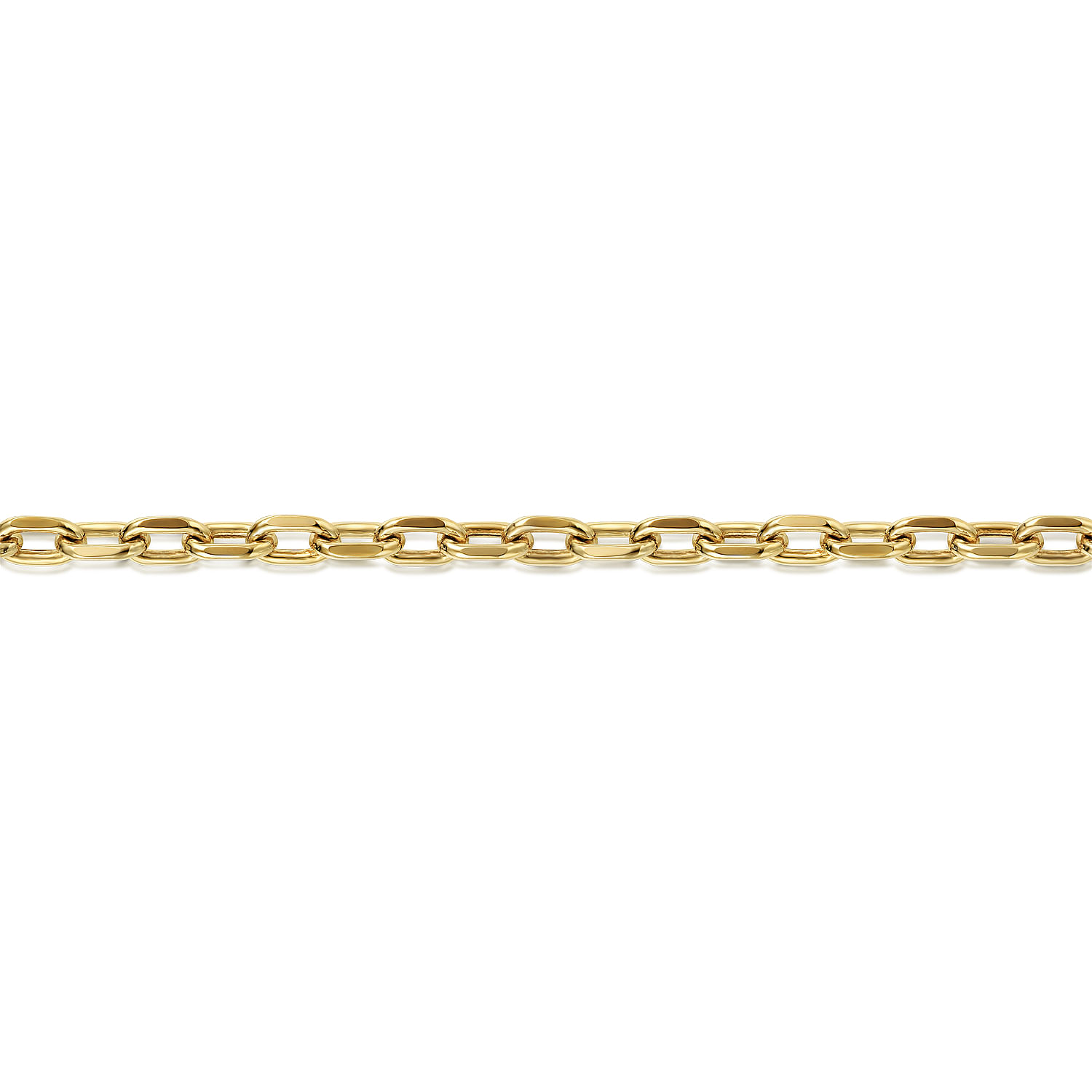 14K Yellow Gold Hollow Chain Bracelet
