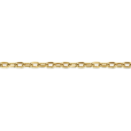 14K Yellow Gold Hollow Chain Bracelet