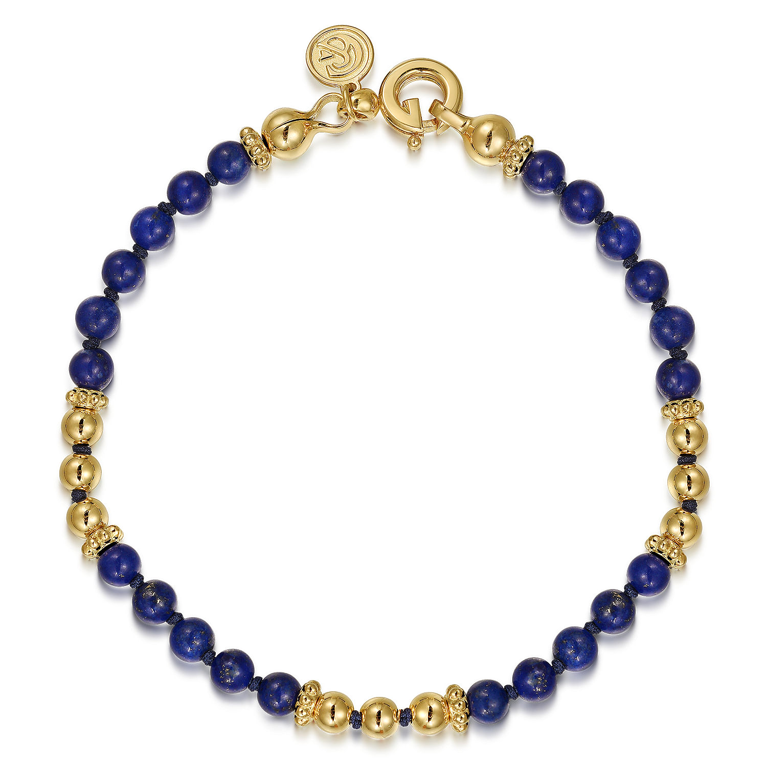 Gabriel - 14K Yellow Gold Lapis Beads Bracelet