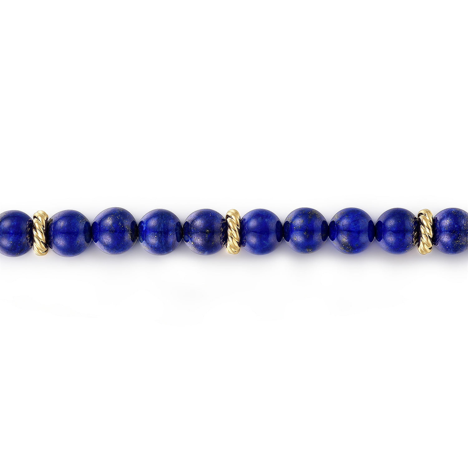 14K Yellow Gold Lapis Beads Bracelet