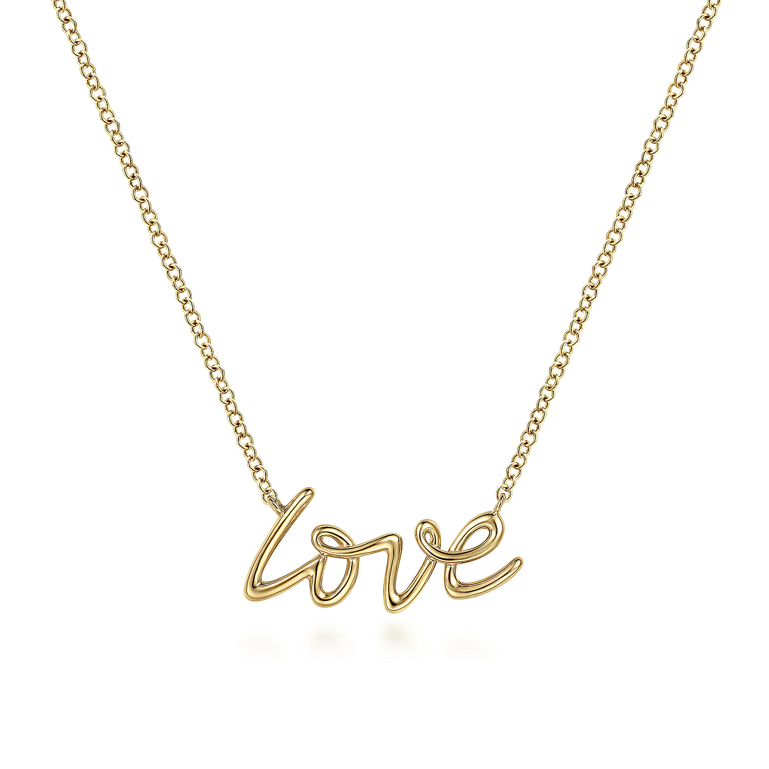 Gabriel - 14K Yellow Gold Love Necklace