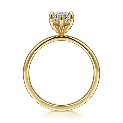 14K Yellow Gold Marquise Diamond Engagement Ring