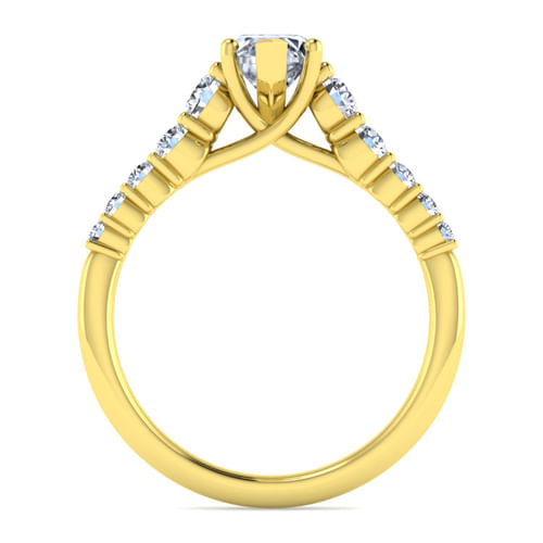 14K Yellow Gold Marquise Shape Diamond Engagement Ring