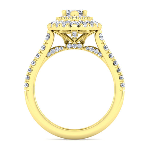 14K Yellow Gold Marquise Shape Diamond Engagement Ring