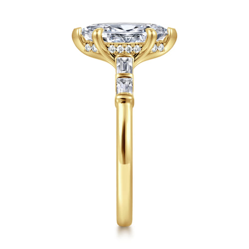 14K Yellow Gold Marquise Shape Diamond Engagement Ring 14K Yellow Gold Marquise Shape Diamond Engagement Ring
