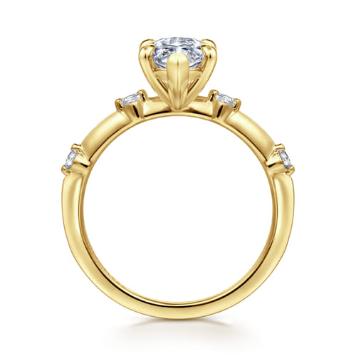 14K Yellow Gold Marquise Shape Diamond Engagement Ring 14K Yellow Gold Marquise Shape Diamond Engagement Ring