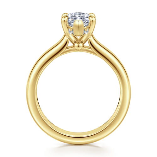 14K Yellow Gold Marquise Shape Diamond Engagement Ring