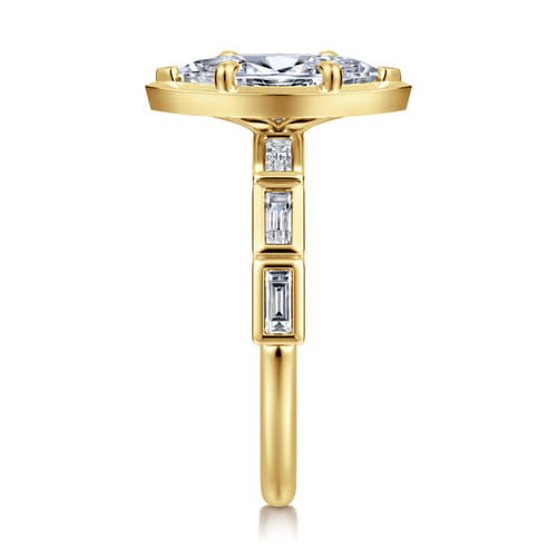 14K Yellow Gold Marquise Shape Diamond Engagement Ring 14K Yellow Gold Marquise Shape Diamond Engagement Ring
