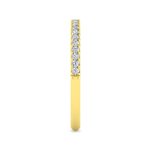 14K Yellow Gold Matching Diamond Wedding Band
