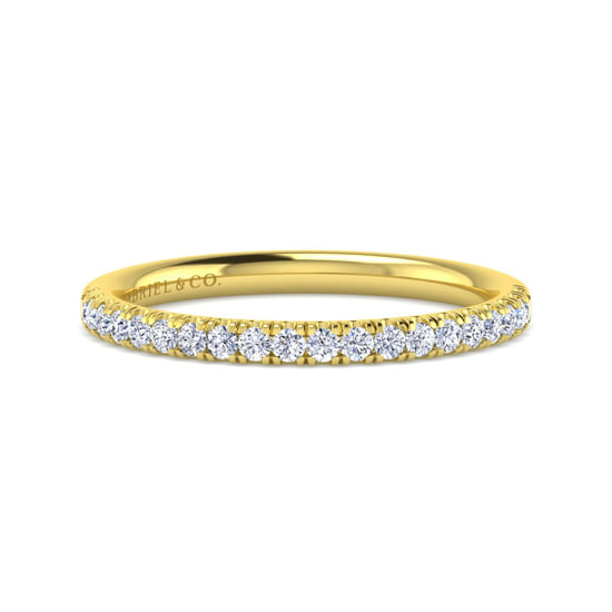 Gabriel - 14K Yellow Gold Matching Diamond Wedding Band