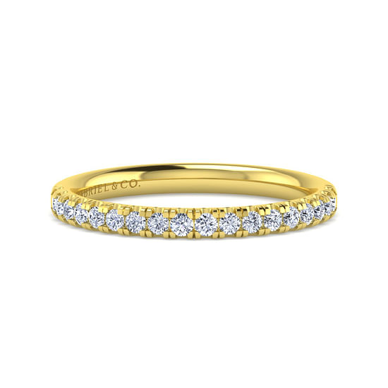 Gabriel - 14K Yellow Gold Matching Diamond Wedding Band