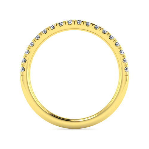 14K Yellow Gold Matching Diamond Wedding Band