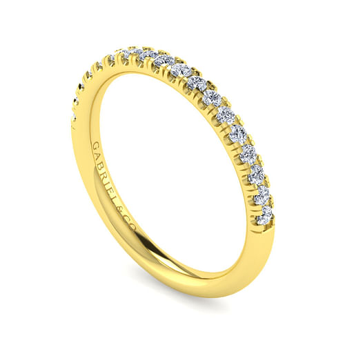 14K Yellow Gold Matching Diamond Wedding Band
