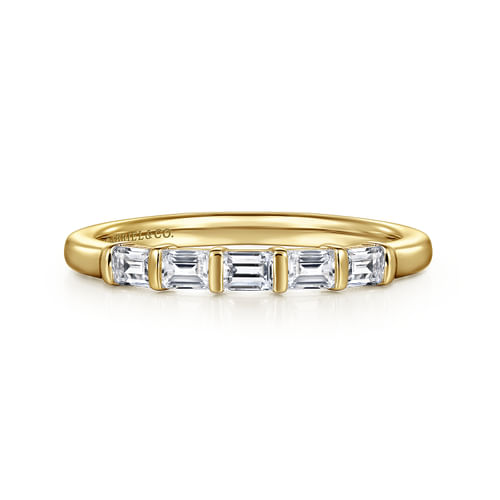14K Yellow Gold Matching Diamond Wedding Band