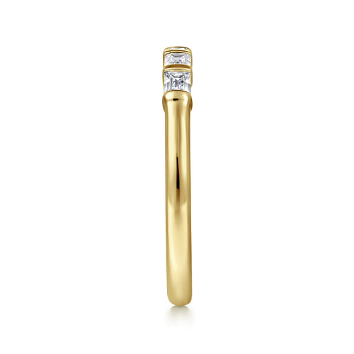 14K Yellow Gold Matching Diamond Wedding Band