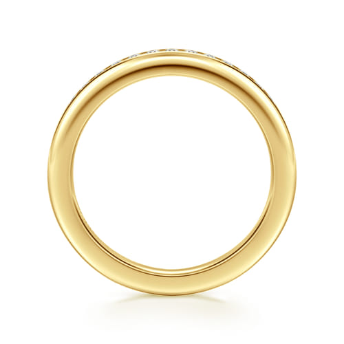 14K Yellow Gold Matching Diamond Wedding Band