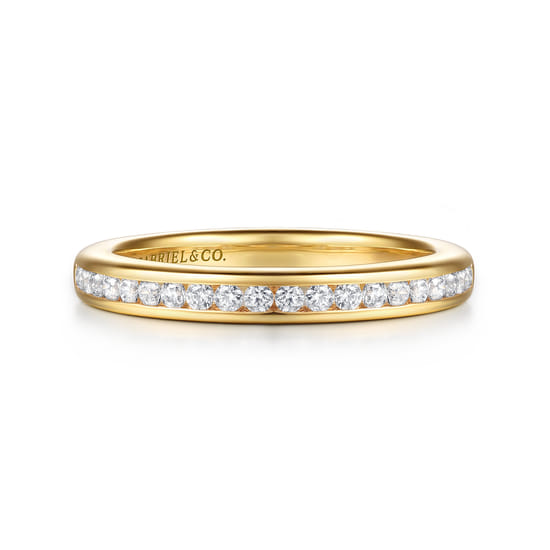 Gabriel - 14K Yellow Gold Matching Diamond Wedding Band Gabriel - 14K Yellow Gold Matching Diamond Wedding Band