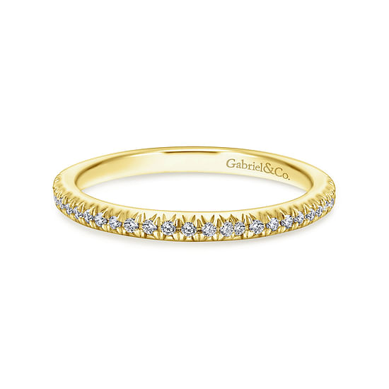 Gabriel - 14K Yellow Gold Matching Diamond Wedding Band