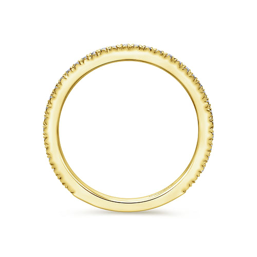 14K Yellow Gold Matching Diamond Wedding Band