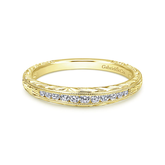 Gabriel - 14K Yellow Gold Matching Wedding Band