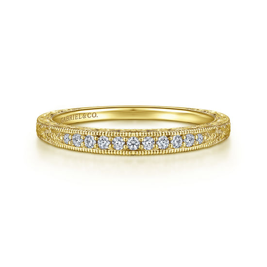 Gabriel - 14K Yellow Gold Matching Wedding Band