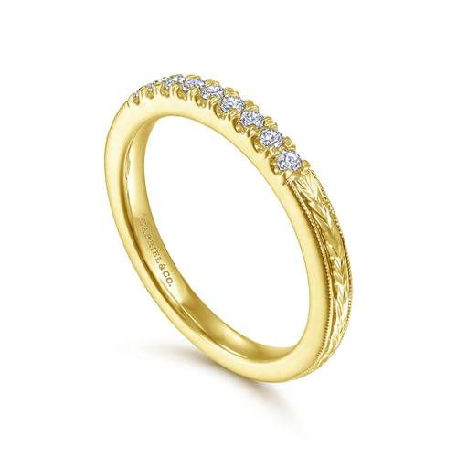 14K Yellow Gold Matching Wedding Band