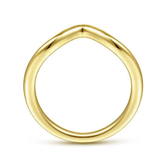 14K Yellow Gold Matching Wedding Band angle 2