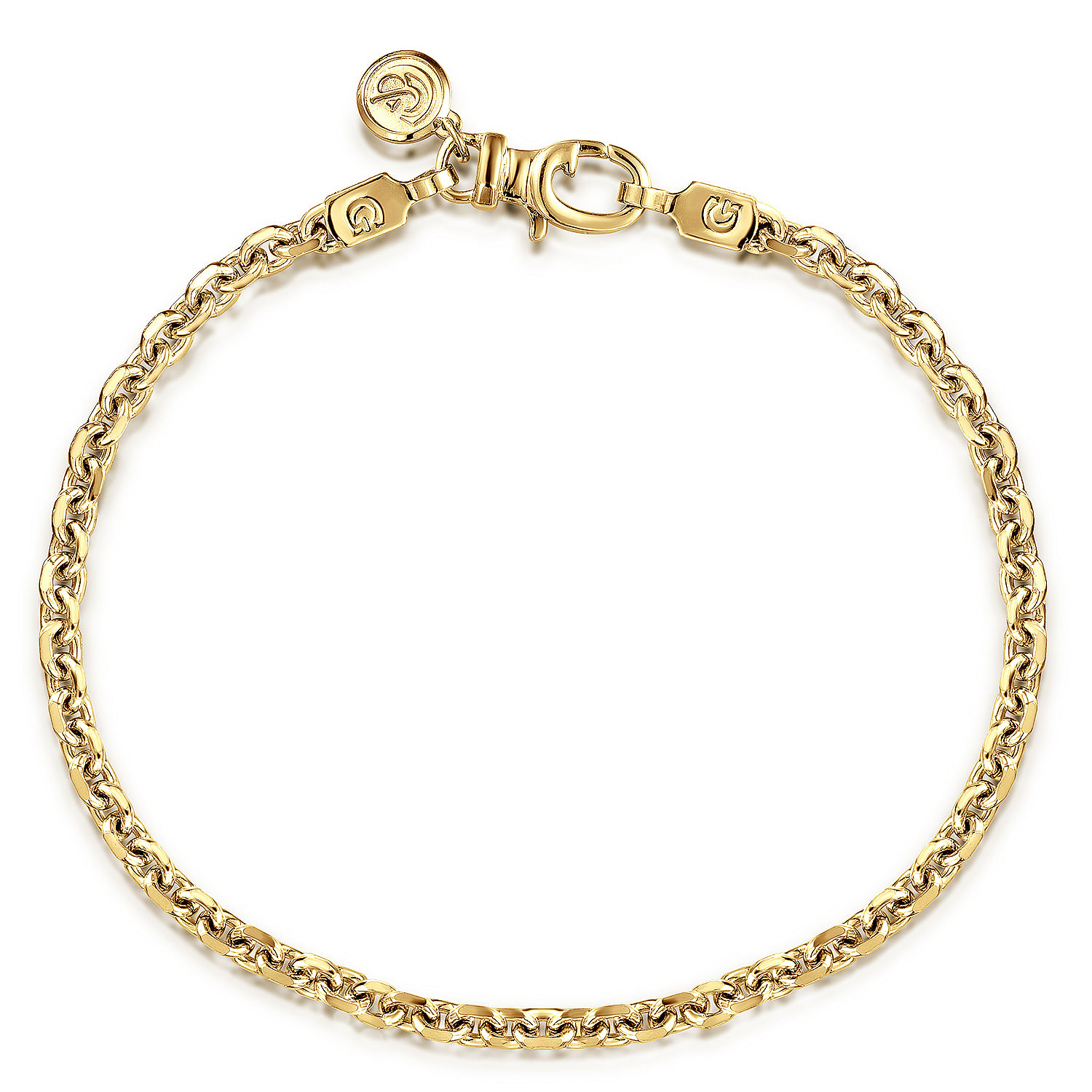14K Yellow Gold Men's Link Chain Bracelet