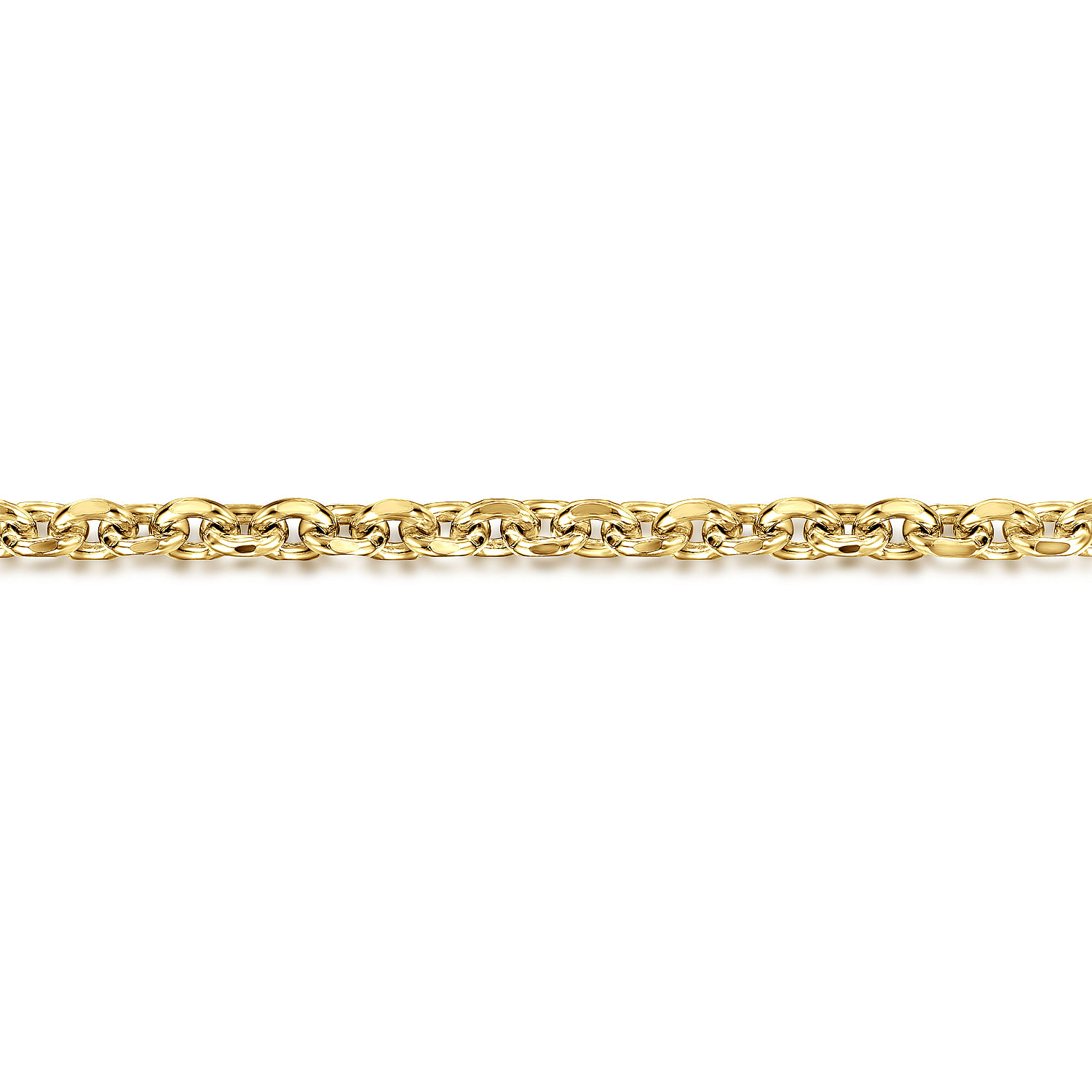 14K Yellow Gold Men's Link Chain Bracelet