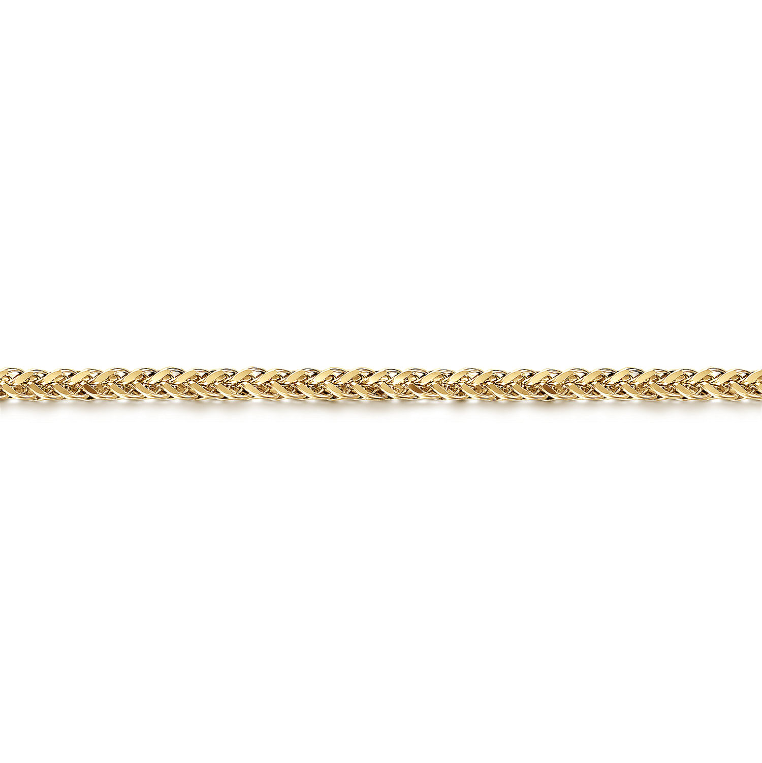 14K Yellow Gold Men's Wheat Chain Bracelet