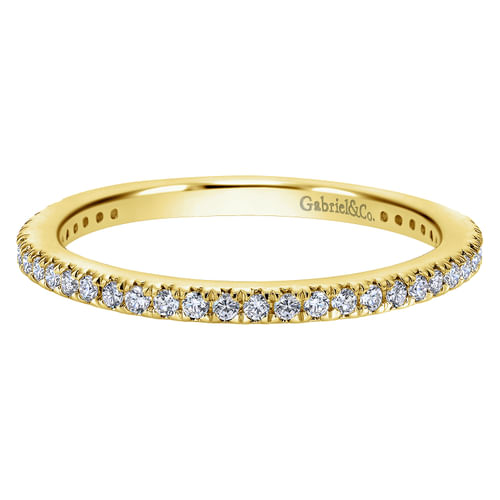 14K Yellow Gold Micro Pavé Diamond Eternity Band