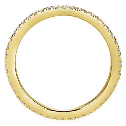 14K Yellow Gold Micro Pavé Diamond Eternity Band