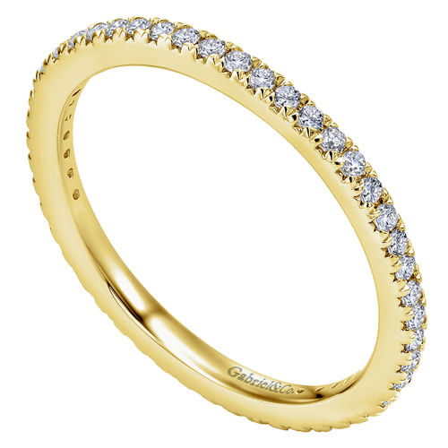 14K Yellow Gold Micro Pavé Diamond Eternity Band