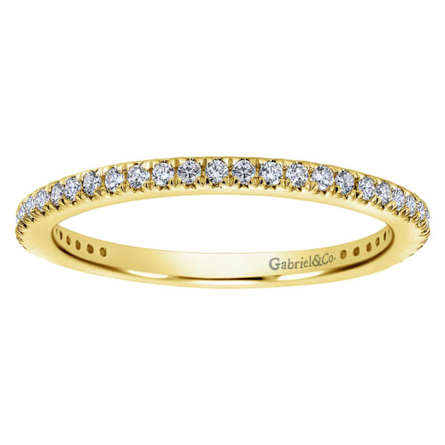 14K Yellow Gold Micro Pavé Diamond Eternity Band