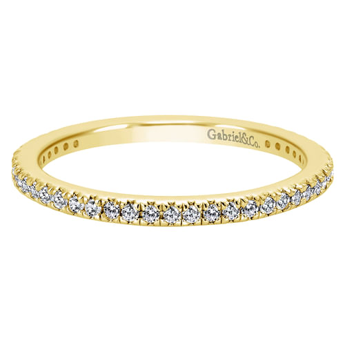 14K Yellow Gold Micro Pavé Diamond Eternity Band