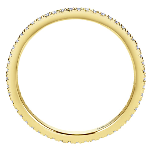 14K Yellow Gold Micro Pavé Diamond Eternity Band