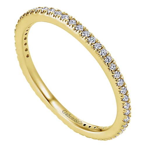 14K Yellow Gold Micro Pavé Diamond Eternity Band