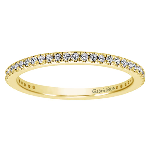 14K Yellow Gold Micro Pavé Diamond Eternity Band