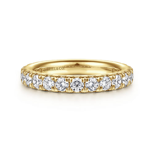 14K Yellow Gold Micro Pavé Diamond Eternity Band