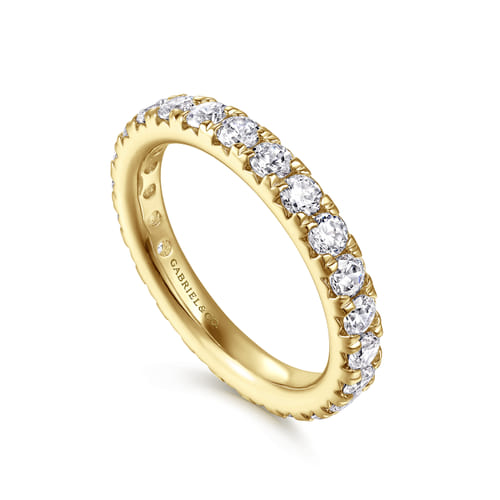 14K Yellow Gold Micro Pavé Diamond Eternity Band