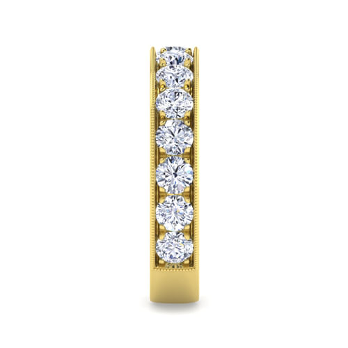 14K Yellow Gold Micro Pavé Set Diamond Anniversary Band