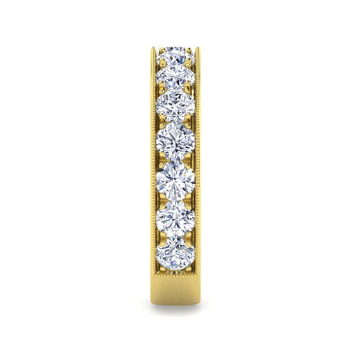 14K Yellow Gold Micro Pavé Set Diamond Anniversary Band