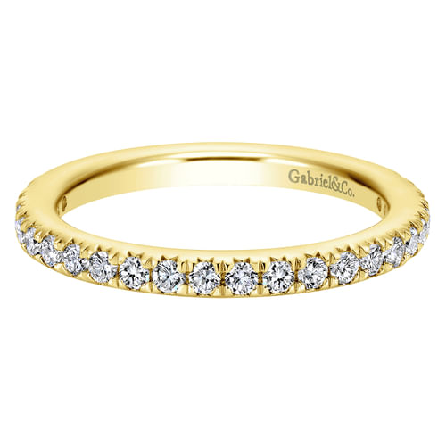14K Yellow Gold Micro Pavé Set Diamond Eternity Band
