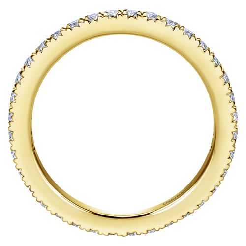 14K Yellow Gold Micro Pavé Set Diamond Eternity Band