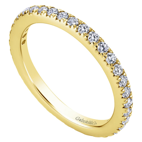 14K Yellow Gold Micro Pavé Set Diamond Eternity Band
